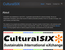 Tablet Screenshot of culturalsix.com